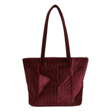 Load image into Gallery viewer, Raisin Velvet Small Vera Tote Bag