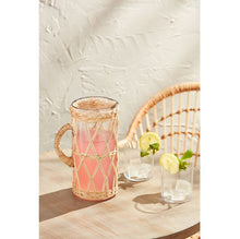 Load image into Gallery viewer, Rattan Glass Pitcher