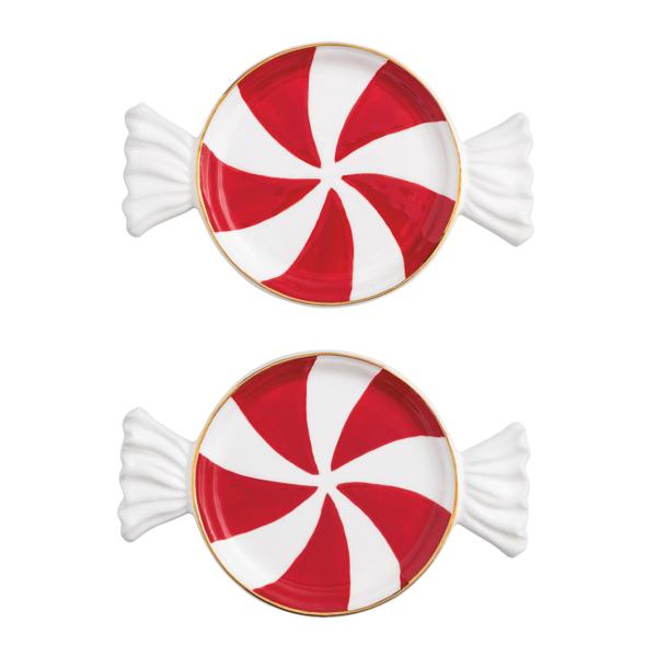 Red Candy Tidbit Plate