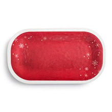 Load image into Gallery viewer, Red Snowfall Medium Melamine Rectangular Platter