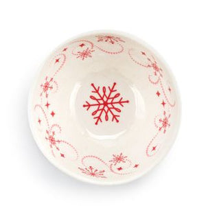 Red Snowfall Melamine Dip Bowl