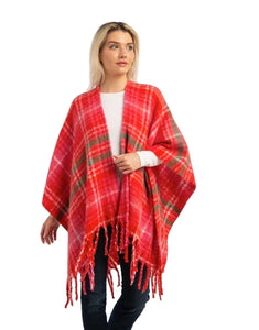 Bright Holiday Plaid Wrap