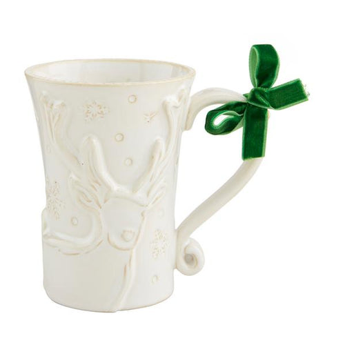 Reindeer White Christmas Mug