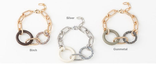 Ring Chain Bracelet, 3 Asst