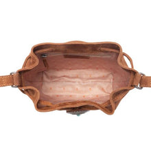 Load image into Gallery viewer, Yellowstone Sundown Ember Suede Leather Bucket Bag - Maple Brown