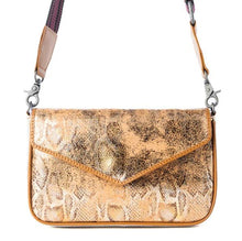 Load image into Gallery viewer, Golden Wild Print Leather Bag -  Snake Print