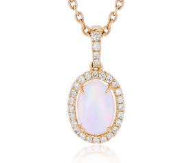 Opal Halo Necklace