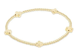 Signature Cross Sm 2mm Gold