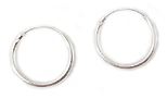 Sterling Silver 12mm Endless Hoop Earrings