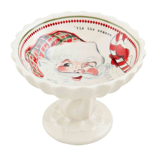 Santa Vintage Christmas Candy Dish