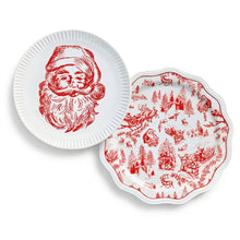 Load image into Gallery viewer, Santa &amp; Toile Platter, asst