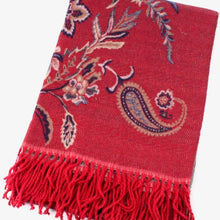 Load image into Gallery viewer, Floral Heirloom Polyester Scarf - Red