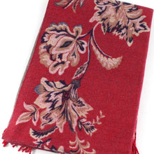 Load image into Gallery viewer, Floral Heirloom Polyester Scarf - Red