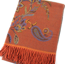 Load image into Gallery viewer, Floral Heirloom Polyester Scarf - Orange