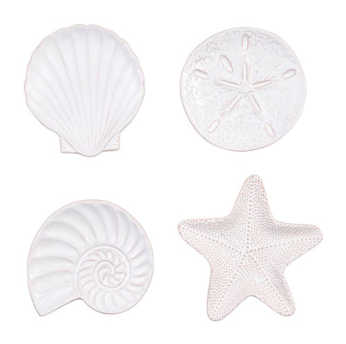 Shell Tidbit Plates, 4 asst