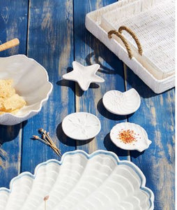 Shell Tidbit Plates, 4 asst