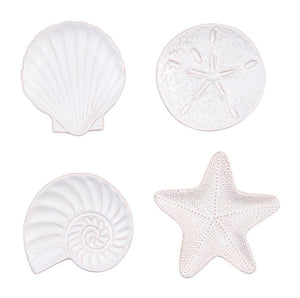 Shell Tidbit Plates, 4 asst