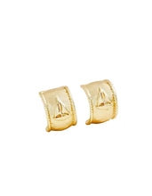 Load image into Gallery viewer, Set Sail Hoop Earrings 14mm Gold