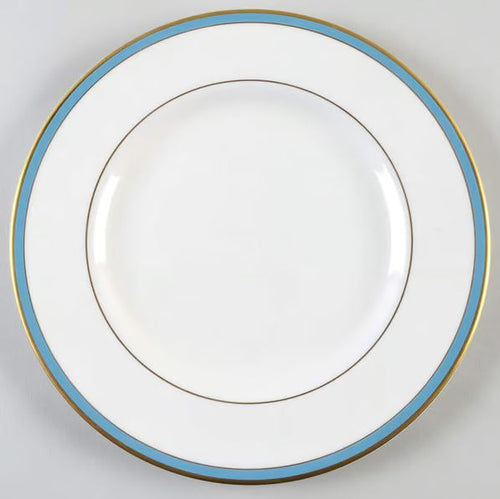 Pickard Signature White and Blue Rim Salad Plate