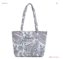 Load image into Gallery viewer, Small Vera Tote Bag Soft Sky Paisley