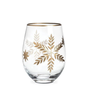 Snowflake Stemless Wine Glass, Set of 6