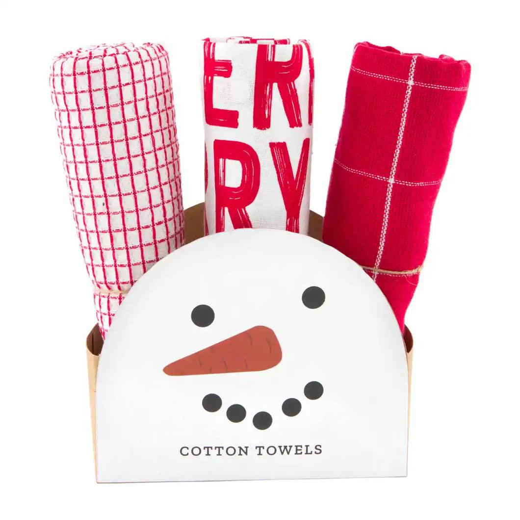 Snowman Towel Gift Set