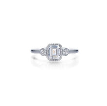 Load image into Gallery viewer, Square April Birthstone Ring
