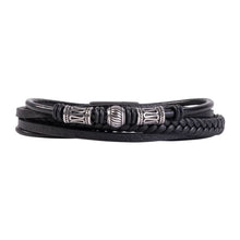 Load image into Gallery viewer, Black Multi-Strand Men&#39;s Bracelet