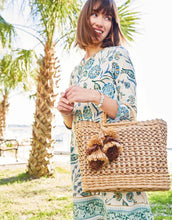 Load image into Gallery viewer, Straw Basket Tote Brown