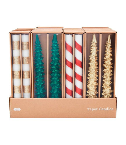 Christmas Taper Candle Set