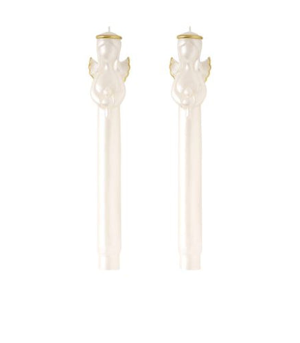 Taper Candle, Set of 2 - Gold Angel