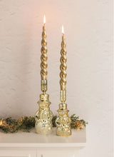 Load image into Gallery viewer, Taper Candle, Set of 2 - Gold Spiral