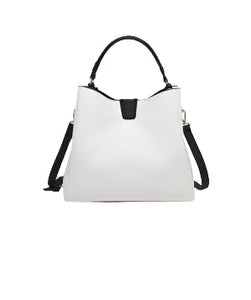 Tati Vegan Satchel- White and Black