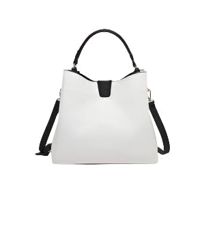 Tati Vegan Satchel- White and Black
