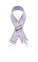 Load image into Gallery viewer, Tribal Guitar Strap- Purple/White