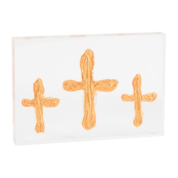 Triple Cross Acrylic Plaque