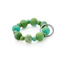 Load image into Gallery viewer, Tropical Green Wrist Keychain