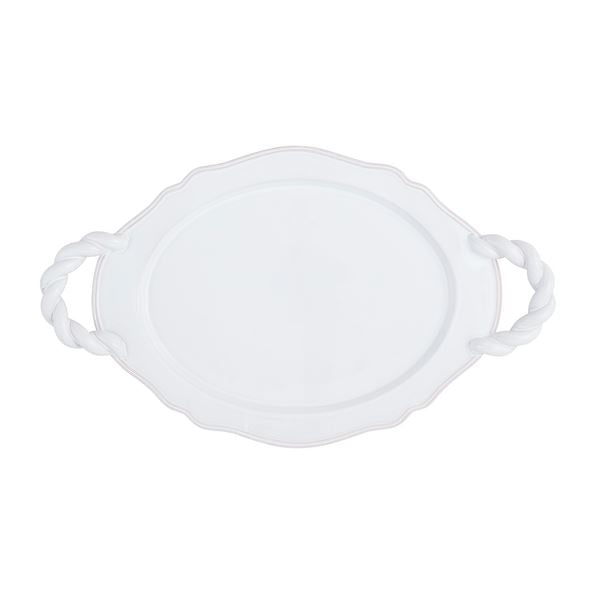 Twisted Handle Ceramic Platter