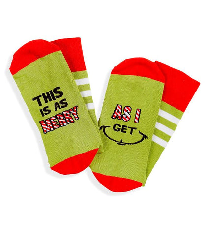 Unisex Grinch Sentiment Socks