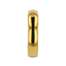Load image into Gallery viewer, ORO Traditional Domed Gold-Plated Tungsten Carbide Wedding Ring