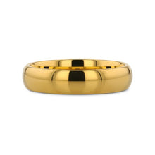 Load image into Gallery viewer, ORO Traditional Domed Gold-Plated Tungsten Carbide Wedding Ring