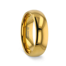 Load image into Gallery viewer, ORO Traditional Domed Gold-Plated Tungsten Carbide Wedding Ring