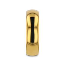 Load image into Gallery viewer, ORO Traditional Domed Gold-Plated Tungsten Carbide Wedding Ring