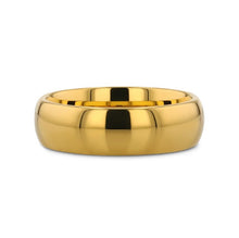 Load image into Gallery viewer, ORO Traditional Domed Gold-Plated Tungsten Carbide Wedding Ring