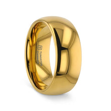 Load image into Gallery viewer, ORO Traditional Domed Gold-Plated Tungsten Carbide Wedding Ring