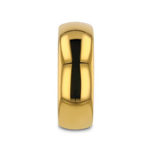 Load image into Gallery viewer, ORO Traditional Domed Gold-Plated Tungsten Carbide Wedding Ring