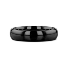 Load image into Gallery viewer, RAVEN Domed Black Tungsten Wedding Band