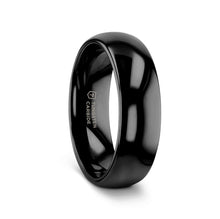 Load image into Gallery viewer, RAVEN Domed Black Tungsten Wedding Band