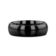 Load image into Gallery viewer, RAVEN Domed Black Tungsten Wedding Band
