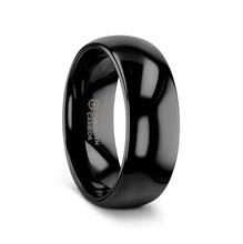 Load image into Gallery viewer, RAVEN Domed Black Tungsten Wedding Band